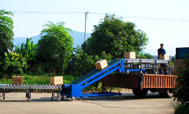 truck loading unloading conveyor