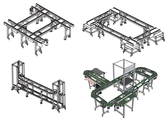 assembly line belt conveyor system layout