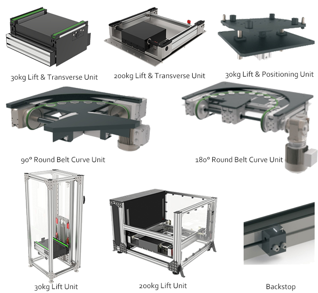 components of pallet transfer conveyor system