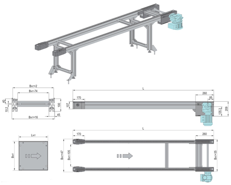 double speed chain conveyor drawing